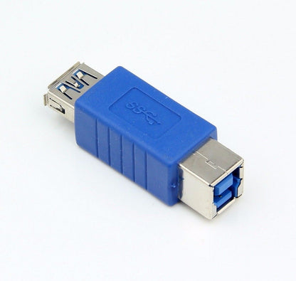 USB 3.0 A Female to B Female F/F Printer Female Data Converter Adapter Connector