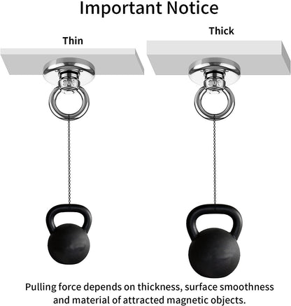 Heavy Duty Magnetic Hooks 30KG Countersunk Hole Eyebolt Kitchen, Office and Garage