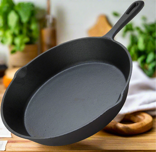8inch 21cm Cast Iron Skillet Cookware Chef Quality Pre-Seasoned Pan Pans