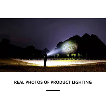 Mountgear Rechargeable Portable Flashlight with Side Light Outdoor Cycling ABS Flashlight