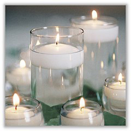 100 Pack of 8cm White Wax Floating Candles - wedding party home event decoration