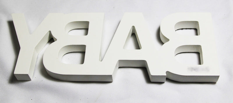 White Baby Nursery 30cm Sign Plaque Plate with Diamantes Newborn Gift Homeware Bedroom Decoration Wall Art