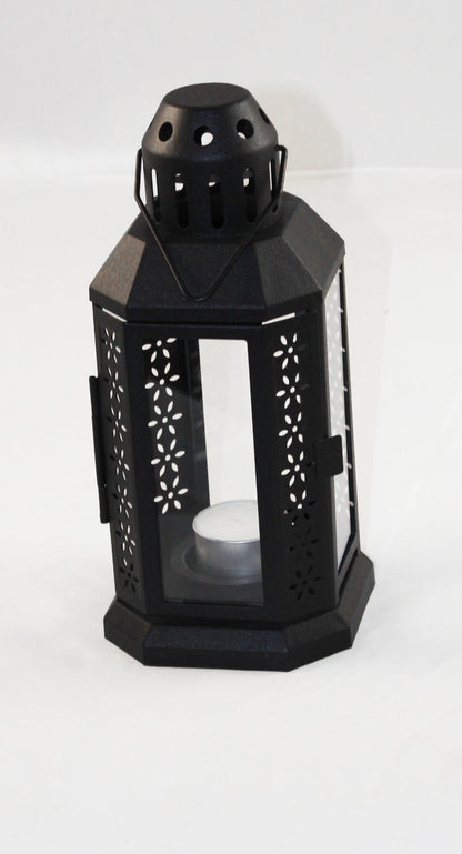 Black Metal Miners Lantern Summer Wedding Home Party Room Balconey Deck Decoration 21cm Tealight Candle