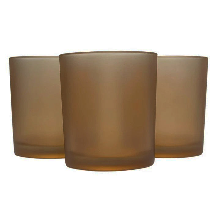 40 Pack Brown Frosted Glass Votive Tealight Candle Holders House Party Centerpiece Xmas Wedding Decor Glass Candlestick Party Decorations Bridal Valentines Event