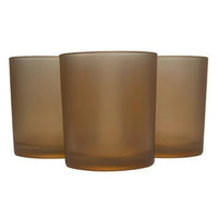 40 Pack Brown Frosted Glass Votive Tealight Candle Holders House Party Centerpiece Xmas Wedding Decor Glass Candlestick Party Decorations Bridal Valentines Event