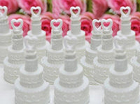 20 Pack Wedding Cake Blow Bubble Bottles White Plastic 6cm High Bomboniere Favour Guest Gift
