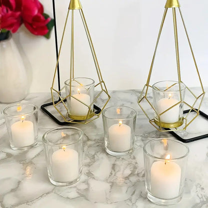 20 Pack Tealight Glass Votive Candle Holders Bulk Set Festival Decor Wedding Propose Parties Holiday and Home Decor