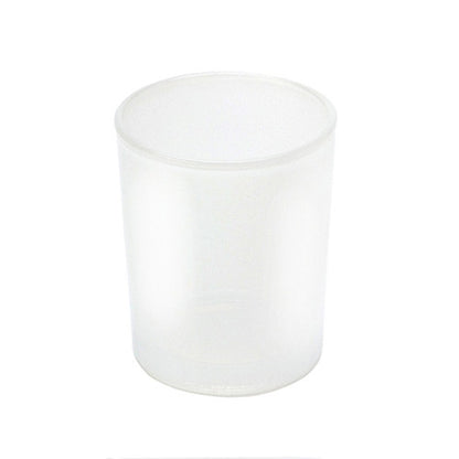 10 Pack Frosted White Glass Votive Candle Holders for Candle Making Kit Tealight Candles Cup Home Decoration