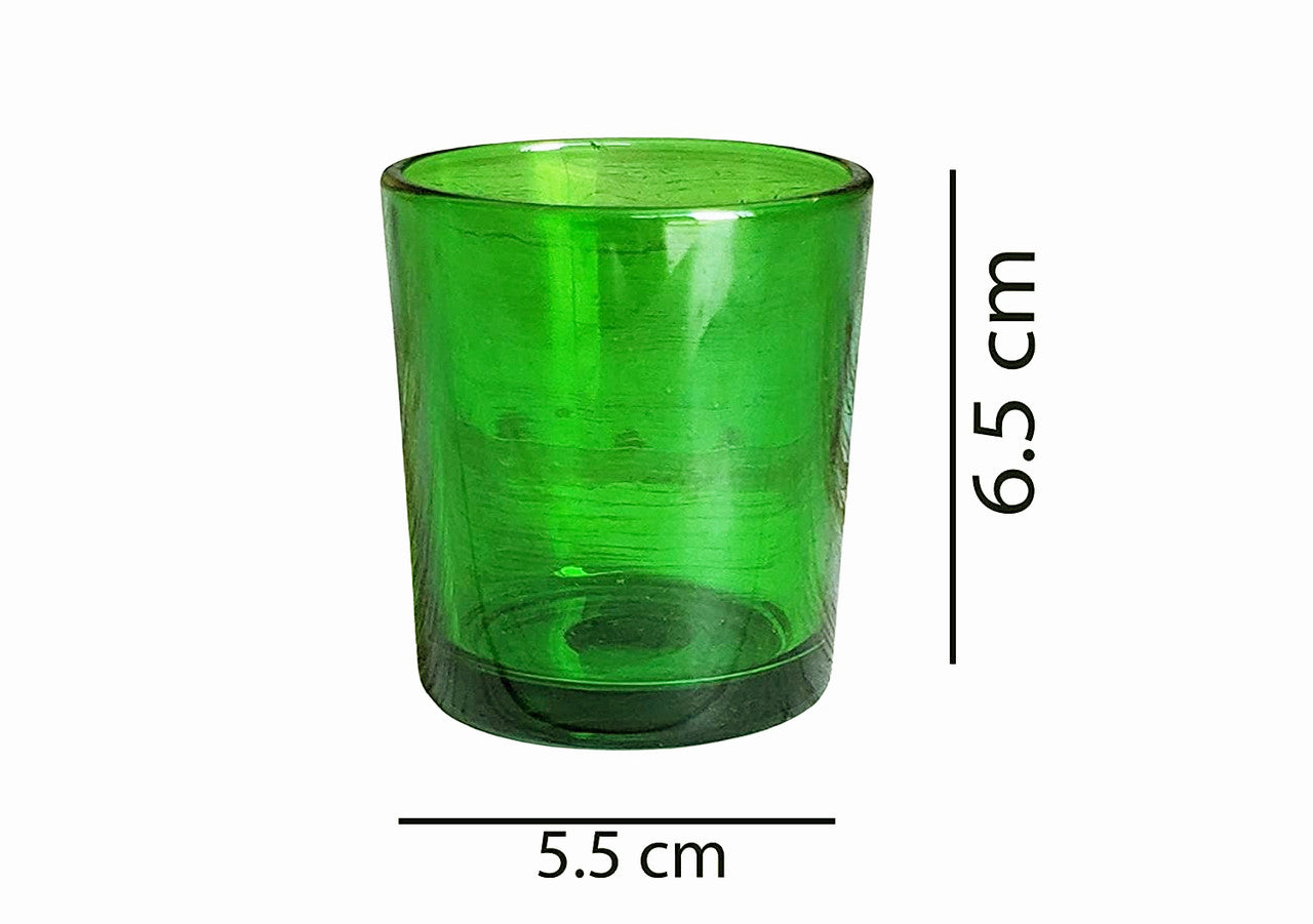 10 Pack Green Glass Votive Candle Holders Table Centreoieces  Xmas Wedding Anniversary Event Recption Party Function or Home Decor