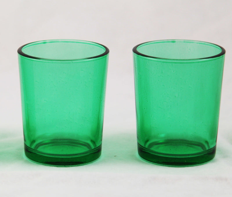 10 Pack Green Glass Votive Candle Holders Table Centreoieces  Xmas Wedding Anniversary Event Recption Party Function or Home Decor