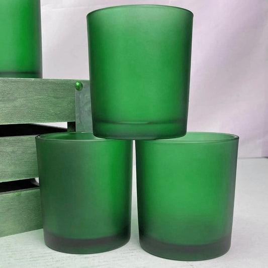 10 Pack Green Frosted Glass Votive Candle Holders Table Centreoieces  Xmas Wedding Anniversary Event Recption Party Function or Home Decor