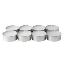 Large Tealight Candles 6cm Wide in silver foil cup  10 in a pack - Party Event Wedding BBQ Dinner Romantic Ambience Decor