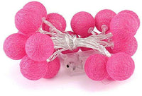 20 Ball HOT Pink 3m String Light Battery Box 5cm Cotton Ball  Christmas Birthday Bbay Girl Special Occasion Decoration