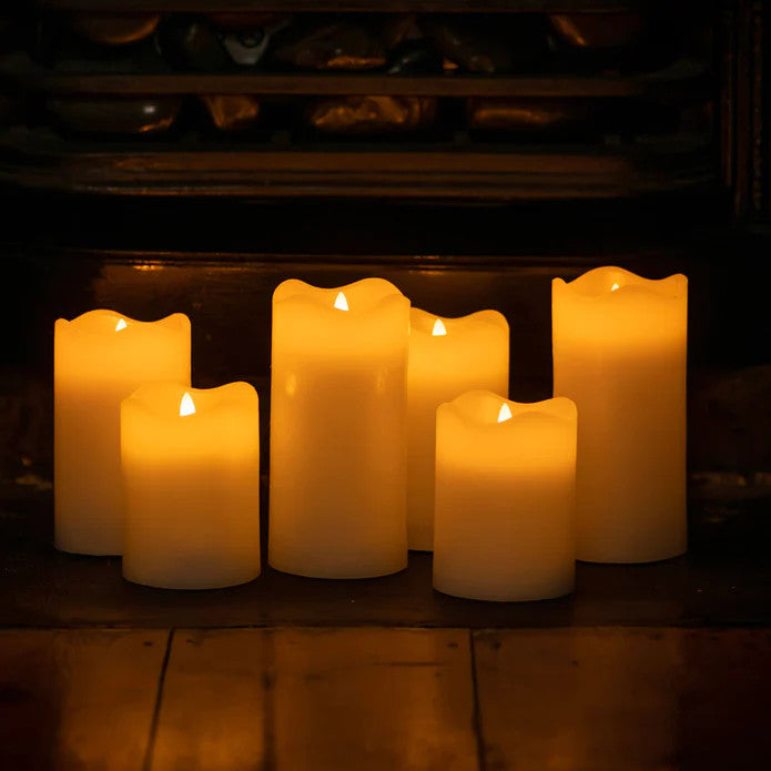 50 Pcs LED Block Pillar Candle White Flameless Safe Indoor Battery Power Party Home Decor Wedding Xmas Table Centrepiece