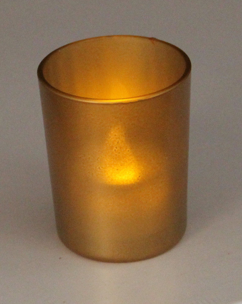 10 Pack Matt Gold Glass Votive Candle Holders Table Centreoieces  Xmas Wedding Anniversary Event Recption Party Function or Home Decor