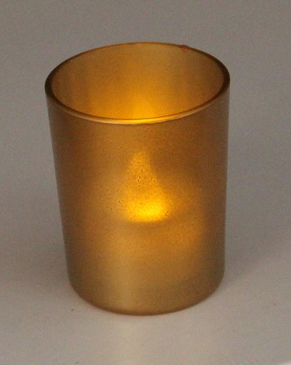 10 Pack Matt Gold Glass Votive Candle Holders Table Centreoieces  Xmas Wedding Anniversary Event Recption Party Function or Home Decor