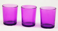 20 Pack Purple Glass Votive Tealight Candle Holders House Party Centrepiece Xmas Wedding Decor Glass Candlestick Party Decorations Bridal Valentines Event
