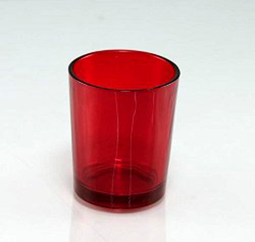 10 Pack Red Glass Votive Tealight Candle Holders House Party Centerpiece Xmas Wedding Decor Glass Candlestick Party Decorations Bridal Valentines Event