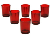 10 Pack Red Glass Votive Tealight Candle Holders House Party Centerpiece Xmas Wedding Decor Glass Candlestick Party Decorations Bridal Valentines Event