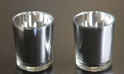 10 Pack Silver Mercury Glass Votive Candle Holders Set For Wedding, Bridal And Baby Shower, Party Function or Home Decor