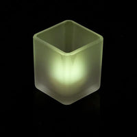 10 Pack Square Cube Frosted Glass 5cm Tealight Candle Holder Festival Decor Wedding Propose Parties Holiday and Home Decor