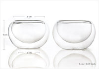 1 Set of Gongfu Chinese Ceremony Tea Set - 6 Glass cups with Infuser and Tealight Candle Pot Warmer