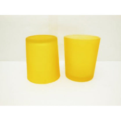 10 Pack Yellow Frosted Glass Votive Candle Holders Table Centreoieces  Xmas Wedding Anniversary Event Recption Party Function or Home Decor