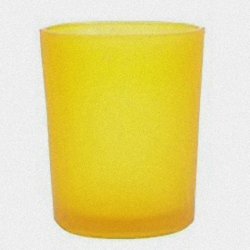 10 Pack Yellow Frosted Glass Votive Candle Holders Table Centreoieces  Xmas Wedding Anniversary Event Recption Party Function or Home Decor