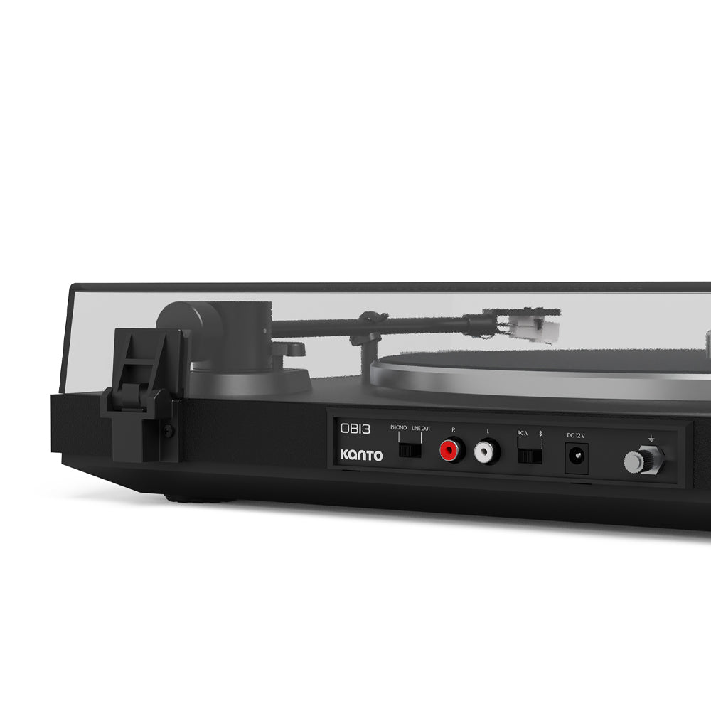 Kanto OBI3 Turntable with Bluetooth 5.3, Preamp, and Pitch Control - Matte Black
