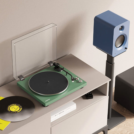 Kanto OBI3 Turntable with Bluetooth 5.3, Preamp, and Pitch Control - Matte Green