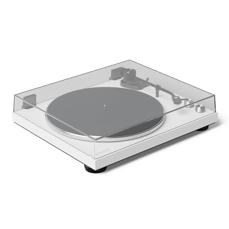 Kanto OBI3 Turntable with Bluetooth 5.3, Preamp, and Pitch Control - Matte White
