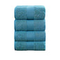 Linenland 4 Piece Cotton Bath Towels Set - Blue