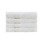 Linenland Bath Towel Set - 4 Piece Cotton Washcloths - White