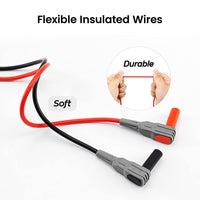 KAIWEETS Soft Silicone Electrician Test Leads Kit CAT III 1000V & CAT IV 600V with Alligator Clips and Needle Probe for Fluke/AstroAI/INNOVA Multimeter Electronic Clamp Meter 8PCS