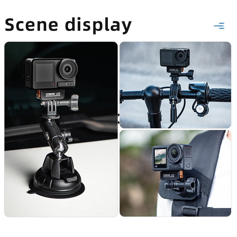 STARTRC Action 5 Pro Magnetic Adapter Mount for DJI Osmo Action 5 Pro/Action 4/Action 3 Quick Release Adapter with Connection Adapter Extension Base Accessories