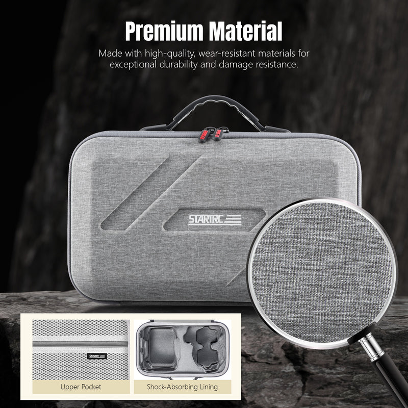 STARTRC Flip Drone Case for DJI Flip Fly More Combo,Portable PU Leather Shoulder Bag Can Organizes RC2/RC-N3 Remote, 7 Original Batteries, Charging Hub, 65W Charger, Flip Drone and Other Accessories