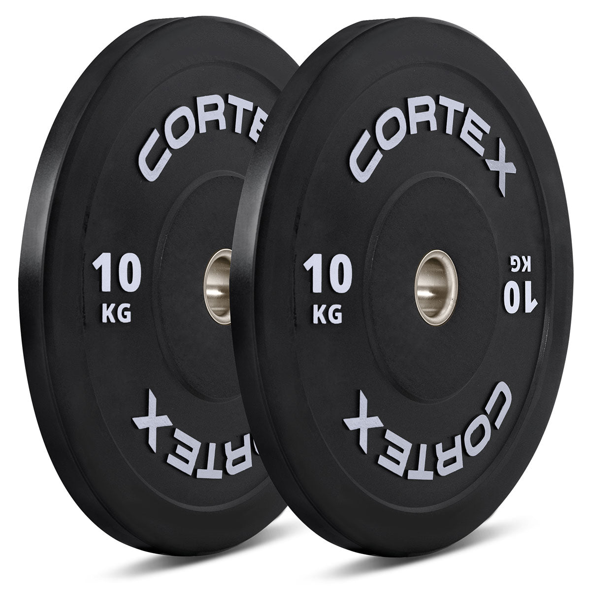 CORTEX Black Series V3 Rubber Olympic Bumper Plate 50mm 10kg (2 Pack)