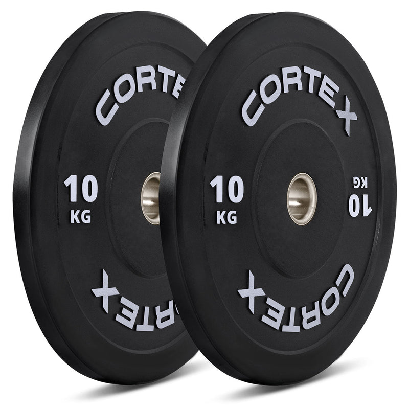 CORTEX Black Series V3 Rubber Olympic Bumper Plate 50mm 10kg (2 Pack)