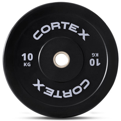 CORTEX Black Series V3 Rubber Olympic Bumper Plate 50mm 10kg (2 Pack)