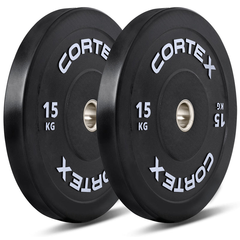 CORTEX Black Series V3 Rubber Olympic Bumper Plate 50mm 15kg (2 Pack)