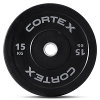CORTEX Black Series V3 Rubber Olympic Bumper Plate 50mm 15kg (2 Pack)