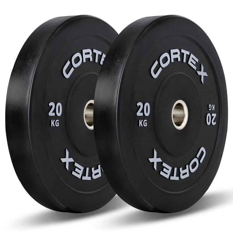 CORTEX Black Series V3 Rubber Olympic Bumper Plate 50mm 20kg (2 Pack)