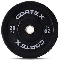 CORTEX Black Series V3 Rubber Olympic Bumper Plate 50mm 20kg (2 Pack)
