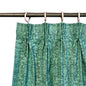 Pair of Acrylic Coated Damask Green Tape Edge Curtains