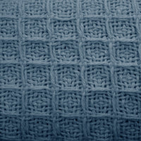 Cotton Waffle Blanket Dusk Blue Single