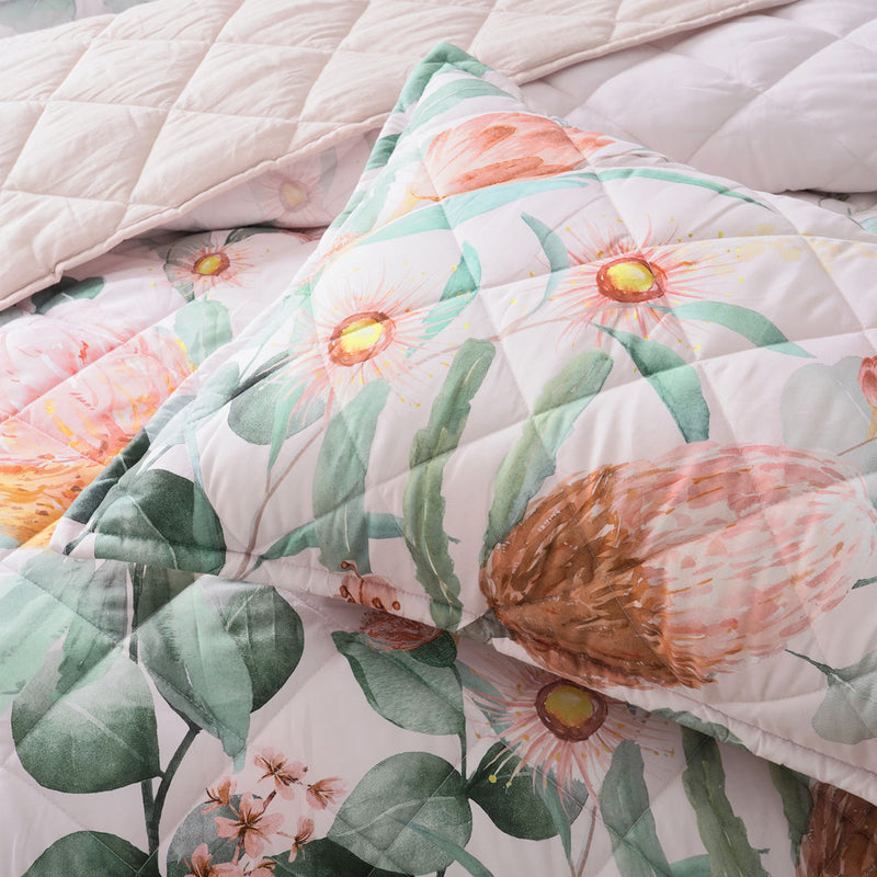 Bianca Sidney Blush Printed Floral Bedspread Set King