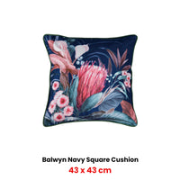 Bianca Balwyn Navy Square Filled Cushion 43 x 43cm