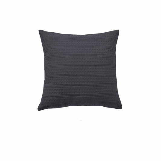 Bianca Kahlani Charcoal Waffle Square Filled Cushion 43 x 43cm