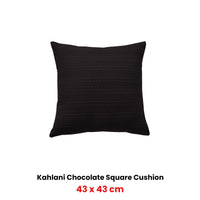 Bianca Kahlani Chocolate Waffle Square Filled Cushion 43 x 43cm