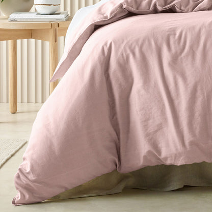 Bianca Acacia Blush Vintage Washed Cotton Quilt Cover Set King